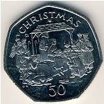 Isle of Man, 50 pence, 1991