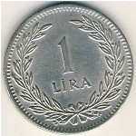 Turkey, 1 lira, 1947–1948