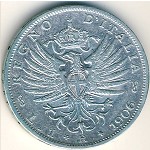 Italy, 1 lira, 1901–1907