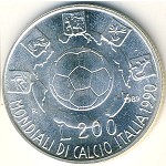 Италия, 200 лир (1989 г.)