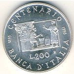 Italy, 200 lire, 1993