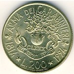 Italy, 200 lire, 1994