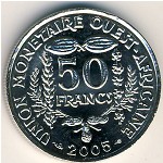 Западная Африка, 50 франков (1972–2011 г.)