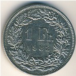 Швейцария, 1 франк (1982 г.)