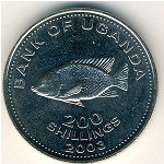 Uganda, 200 shillings, 1998–2003
