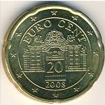 Austria, 20 euro cent, 2008–2020