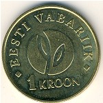 Estonia, 1 kroon, 2008