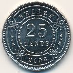 Белиз, 25 центов (1974–2017 г.)