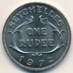 Seychelles, 1 rupee, 1954–1974