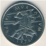Switzerland, 5 francs, 1976