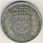 Switzerland, 5 francs, 1931–1969