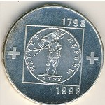 Switzerland, 20 francs, 1998