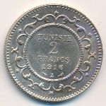 Тунис, 2 франка (1907–1921 г.)