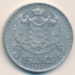 Monaco, 5 francs, 1945
