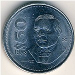 Mexico, 50 pesos, 1988–1992