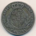 Милан, 1 лира (1781–1790 г.)