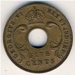 Восточная Африка, 5 центов (1941–1943 г.)
