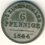 Hannover, 6 pfennig, 1843–1844