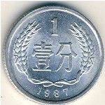 Китай, 1 фень (1955–2018 г.)