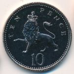 Great Britain, 10 pence, 1998–2008