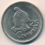 Guatemala, 25 centavos, 1981