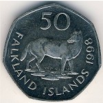 Falkland Islands, 50 pence, 1998–1999