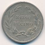 Эквадор, 1/2 десимо (1884–1886 г.)