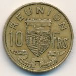 Реюньон, 10 франков (1964–1973 г.)