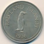 Фолклендские острова., 1 крона (1936 г.)