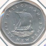 Isle of Man, 50 new pence, 1975