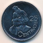 Guatemala, 25 centavos, 2012–2016
