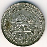 Восточная Африка, 50 центов (1937–1944 г.)