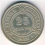 Британский Гондурас, 25 центов (1952 г.)