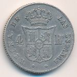 Испания, 4 реала (1852–1855 г.)