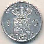 Netherlands East Indies, 1/4 gulden, 1854–1901