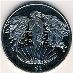 Virgin Islands, 1 dollar, 2010