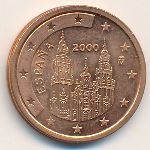 Испания, 2 евроцента (1999–2009 г.)