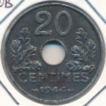 France, 20 centimes, 1944