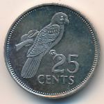 Seychelles, 25 cents, 1989–1992