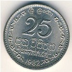 Шри-Ланка, 25 центов (1982–1994 г.)