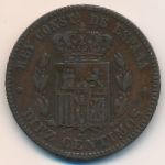 Spain, 10 centimos, 1877–1879