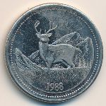 Canada., 1 dollar, 1988