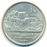China, 1 yuan, 1985