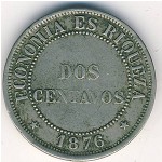 Chile, 2 centavos, 1870–1877