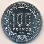 Центральная Африка, 100 франков (1975–1990 г.)