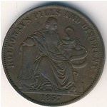 Австралия, 1/2 пенни (1857–1858 г.)