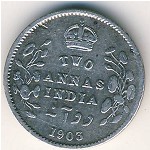 Британская Индия, 2 анны (1903–1910 г.)