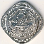 Британская Индия, 2 анны (1946–1947 г.)