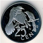 Виргинские острова, 25 центов (1973–1984 г.)