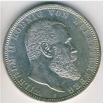 Вюртемберг, 5 марок (1892–1913 г.)